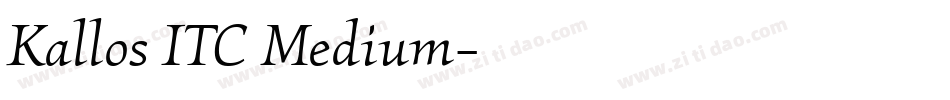 Kallos ITC Medium字体转换